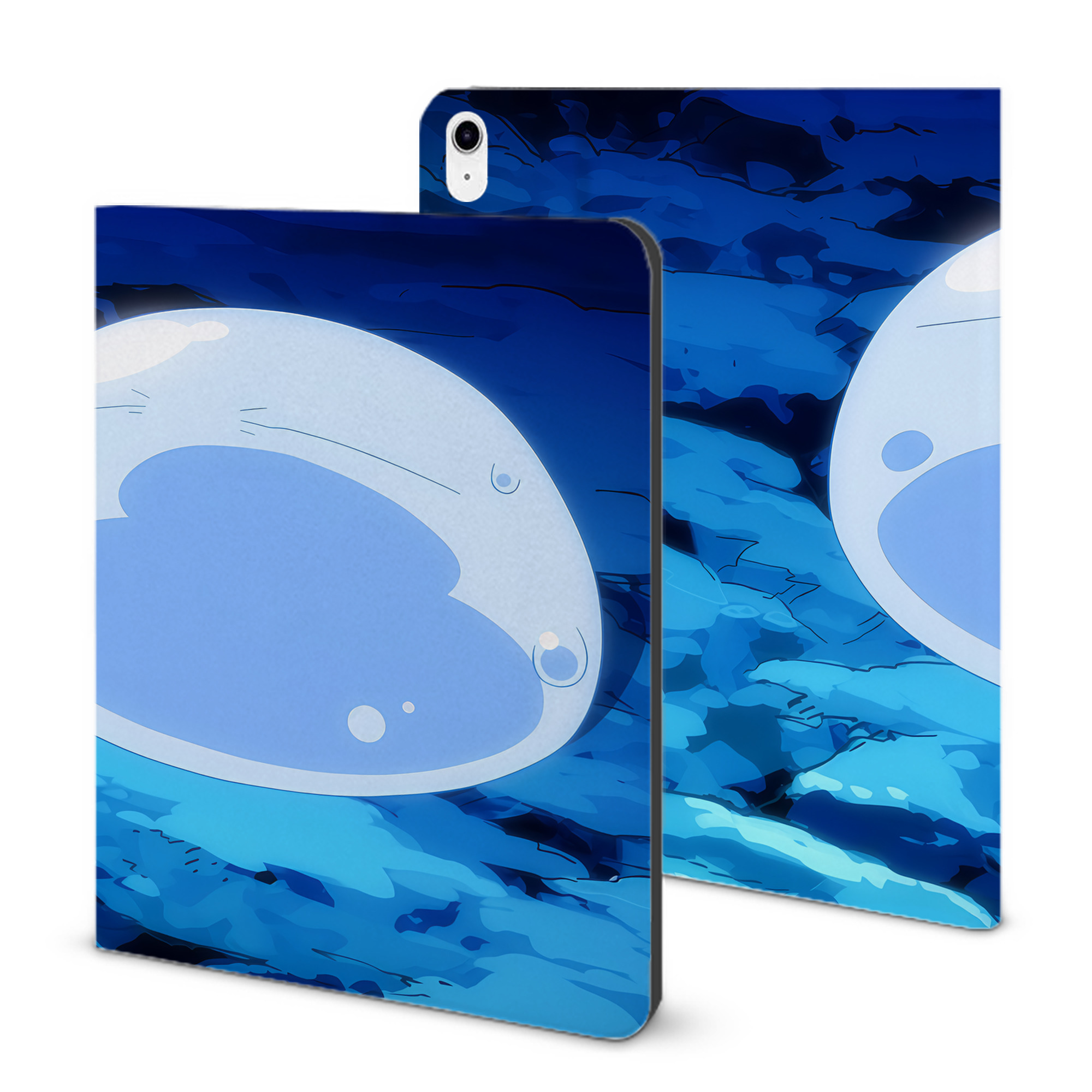 （画像用） 転スラ Regarding Reincarnated to Slime IPad ケース ブック型 PUレザー TPU 耐衝撃 軽量 薄型 ペン収納なし 全面保護 IPad 各モデル対応